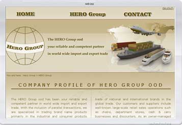 Internetauftritt - Hero Group - dynamische Website - CMS