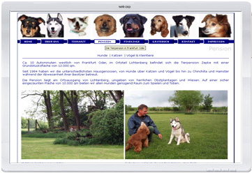 Internetauftritt - Tierferienheim Zepke - dynamische Website - CMS